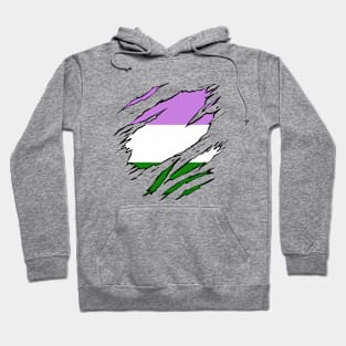 LGBTQI+ Superhero Genderqueer Flag Hoodie